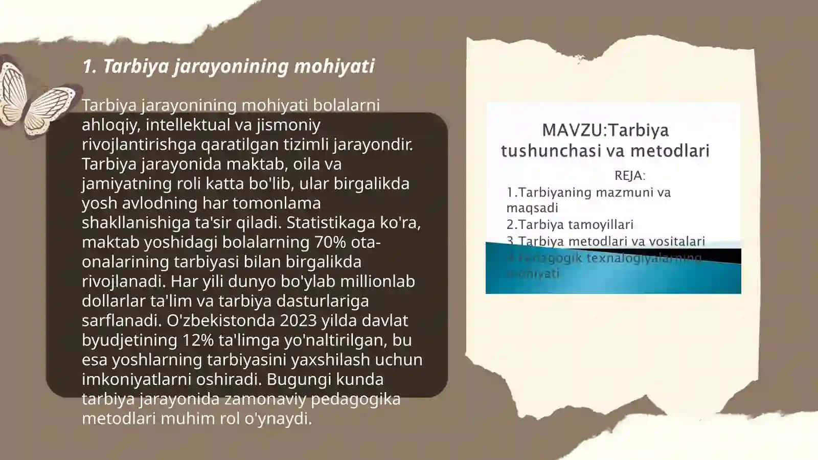 Tarbiya jarayonining mohiyati va mazmuni 3
