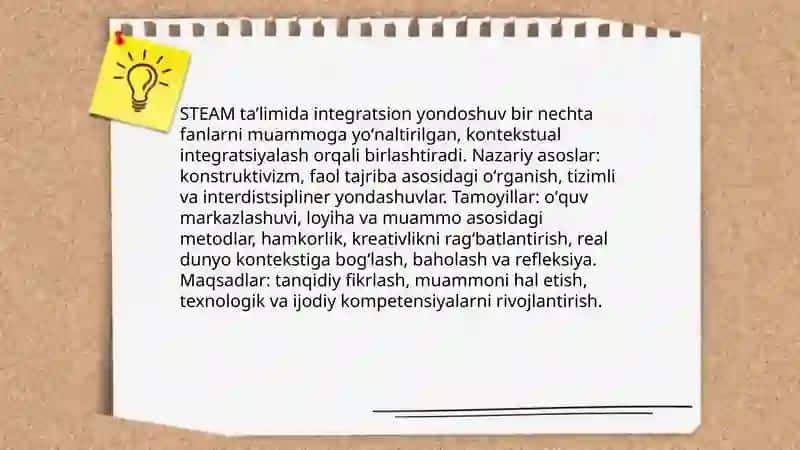 STEAM taʼlimida integratsion yondoshuv 3