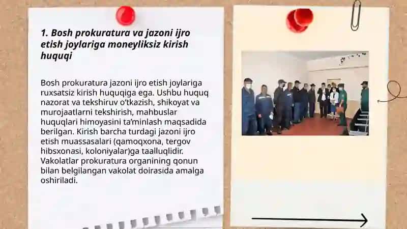 Jazoni ijro etish joylariga moneyliksiz kirish huquqiga ega bo’lgan organ va muassasalar 3