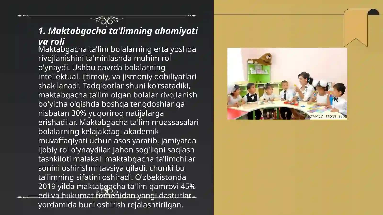 Maktabgacha ta'limning ahamiyati va roli 3