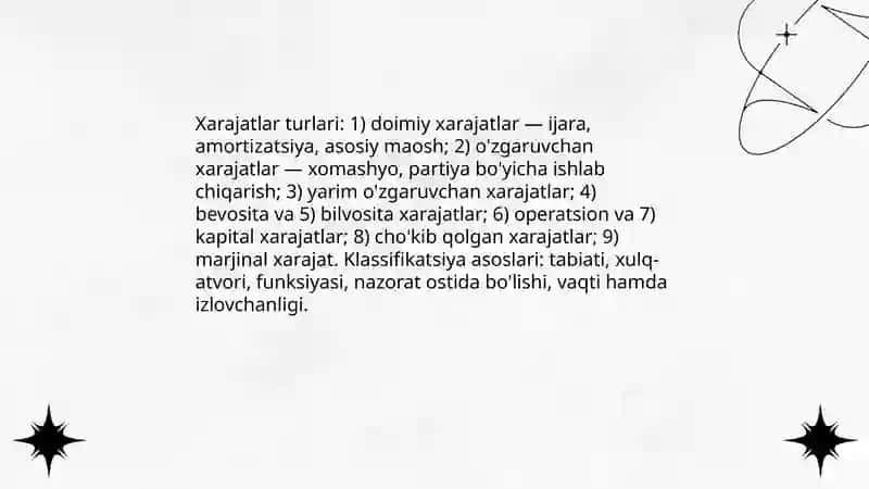 Kichik biznes va xususiy tadbirkorlik faoliyatini rivojlantirishda xarajatlar va ularni minimallashtirish yo'llari 3