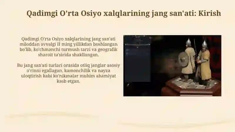 Qadimda O'rta Osiyo halglari harbiy sanati 3