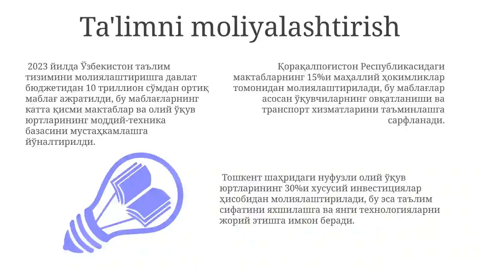 Ta'limni moliyalashtirish 3