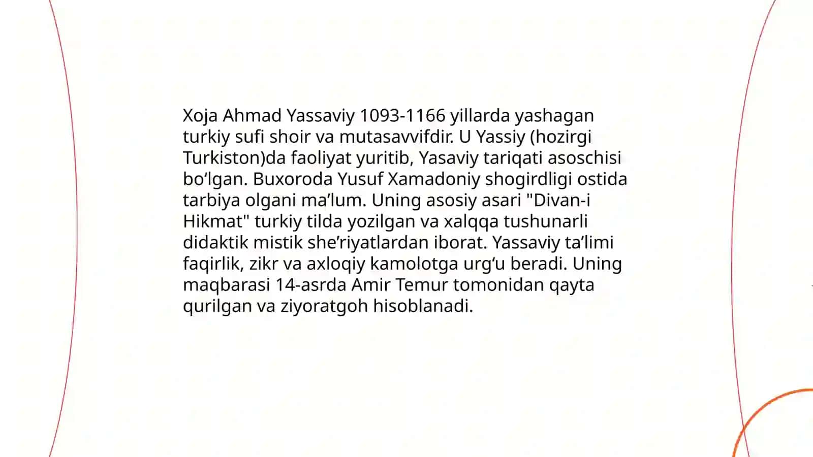 Yassaviy va uning hikmatlari to'plami tahlili (10-sinfdan) 3