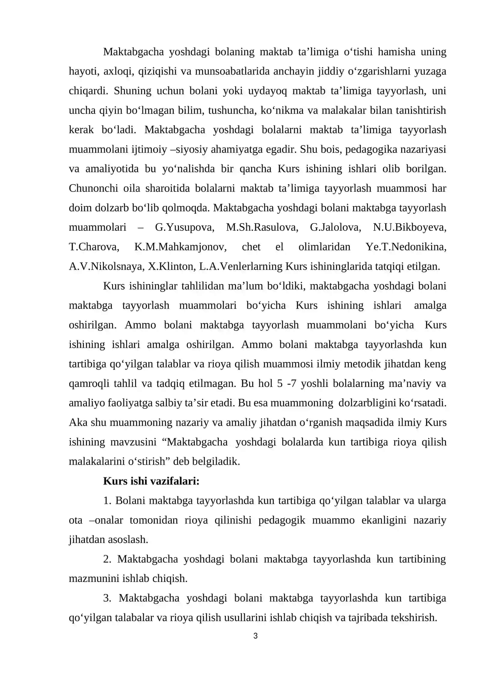 Bolalarni maktabga tayyorlashda kun tartibining o'rni 3