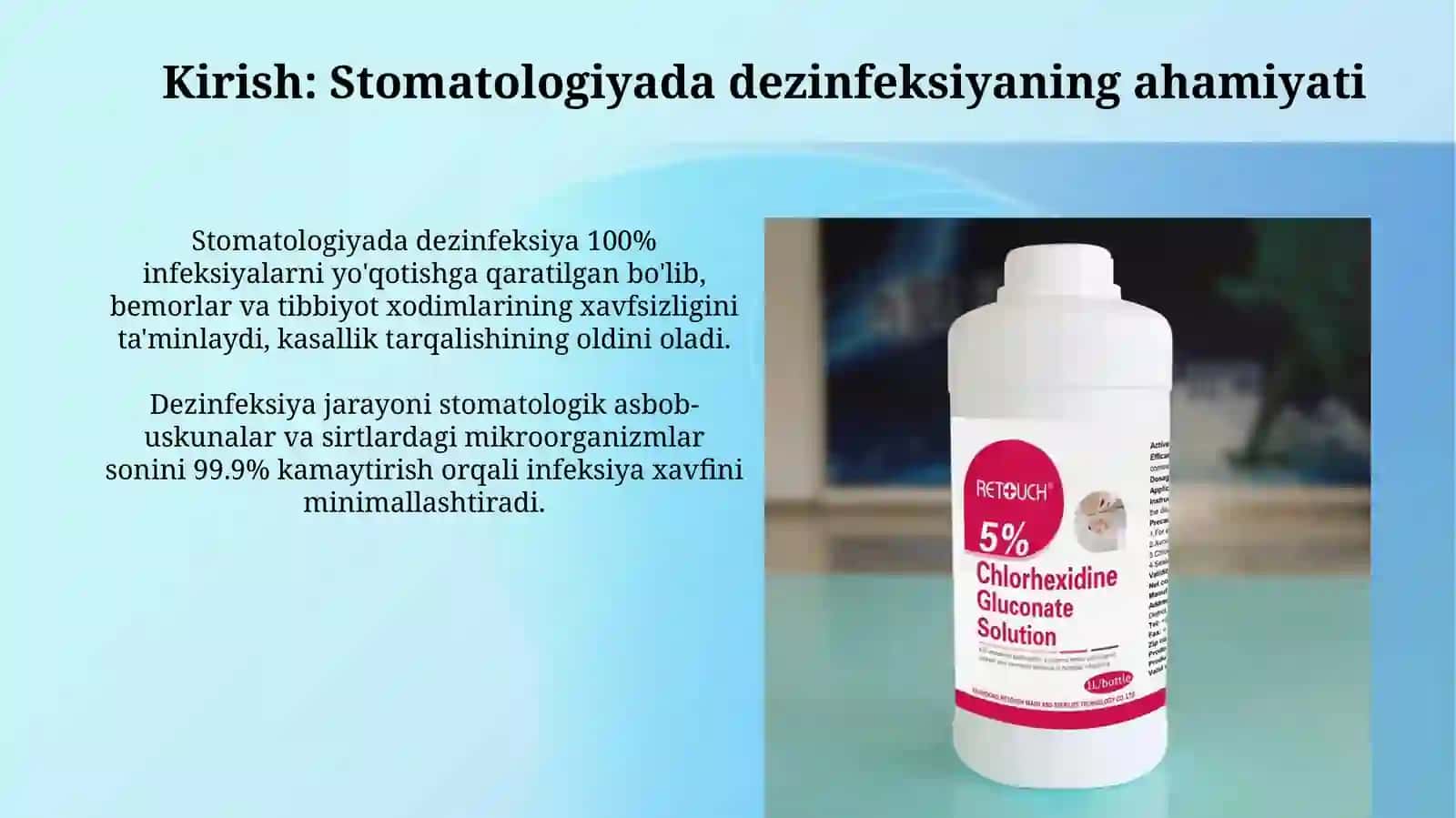 Stomatologiyada Dezinfeksiya uchuneritmalartayyorlash 3