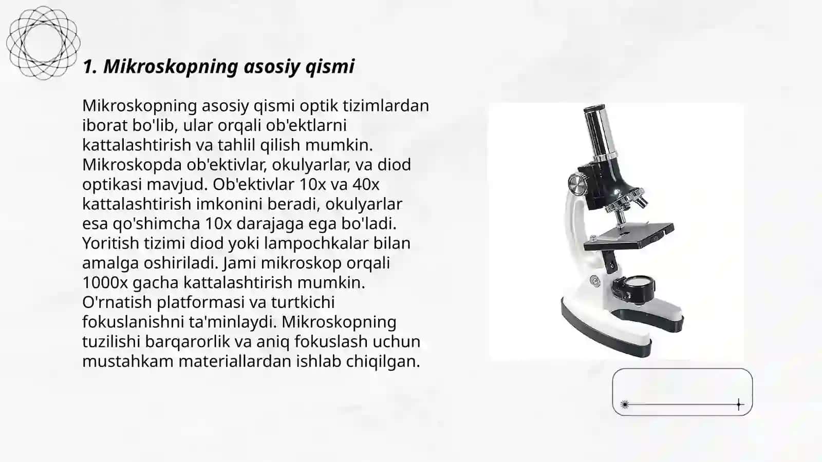 Mikroskopning tuzilishini o’rganish 3