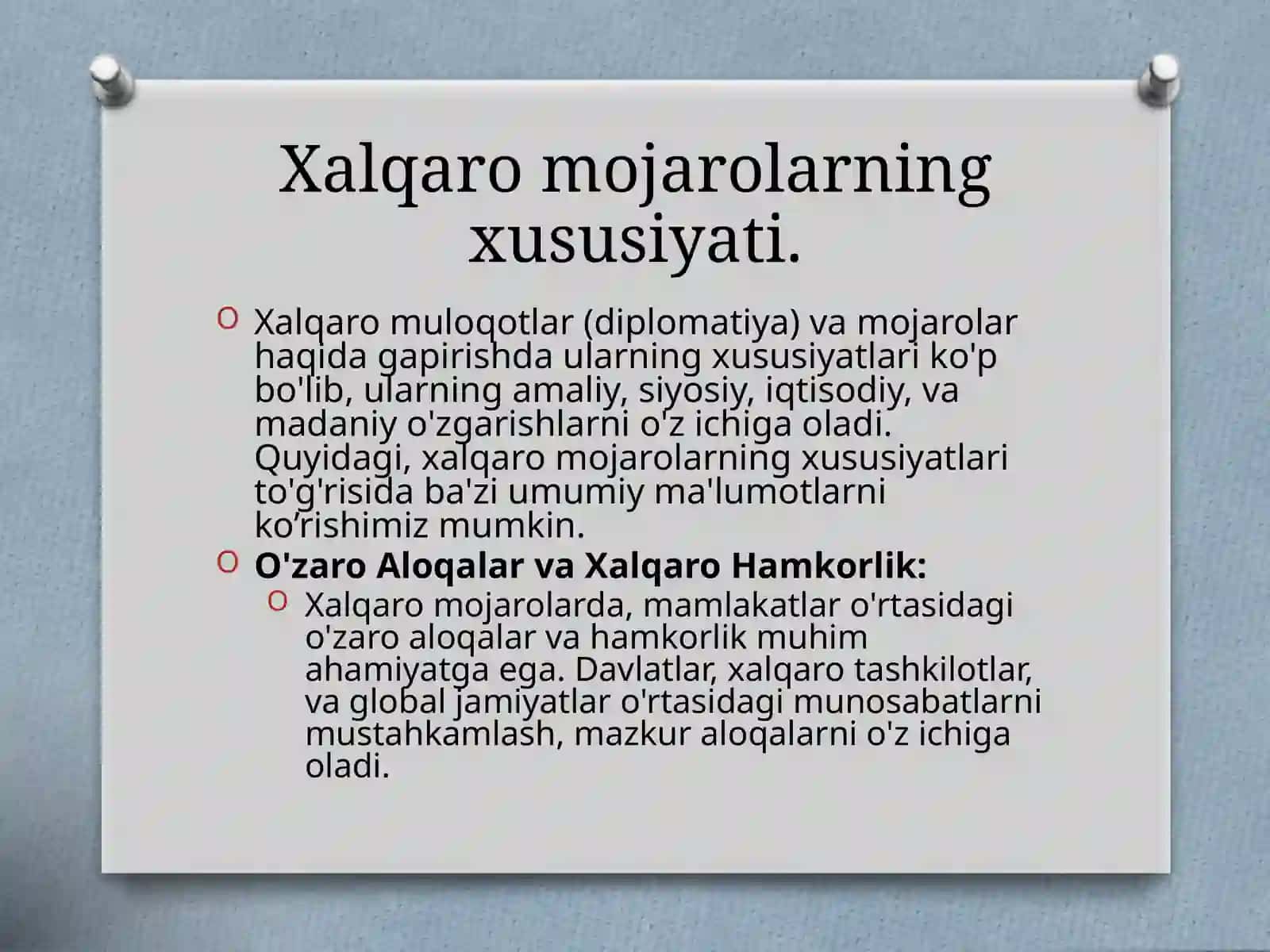 Xalqaro mojarolarni tadqiq qilish va bartaraf etishning nazariy asoslari. 3
