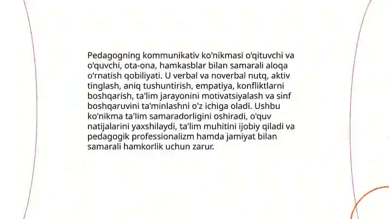 Pedagogning kommunikativ ko'nikmasi 3