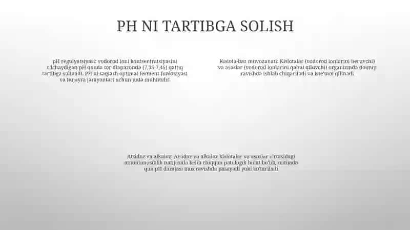 Kislota Ishqorlar Muvozanati Patofiziologiyasi 3
