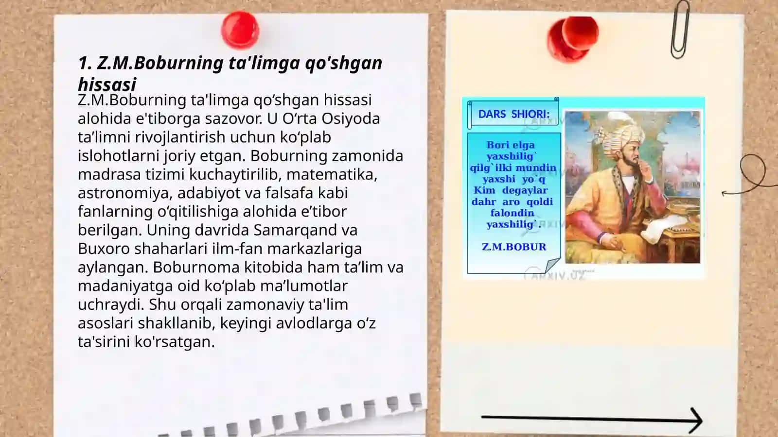 Z.M.Boburning pedagogik fikrlari 3