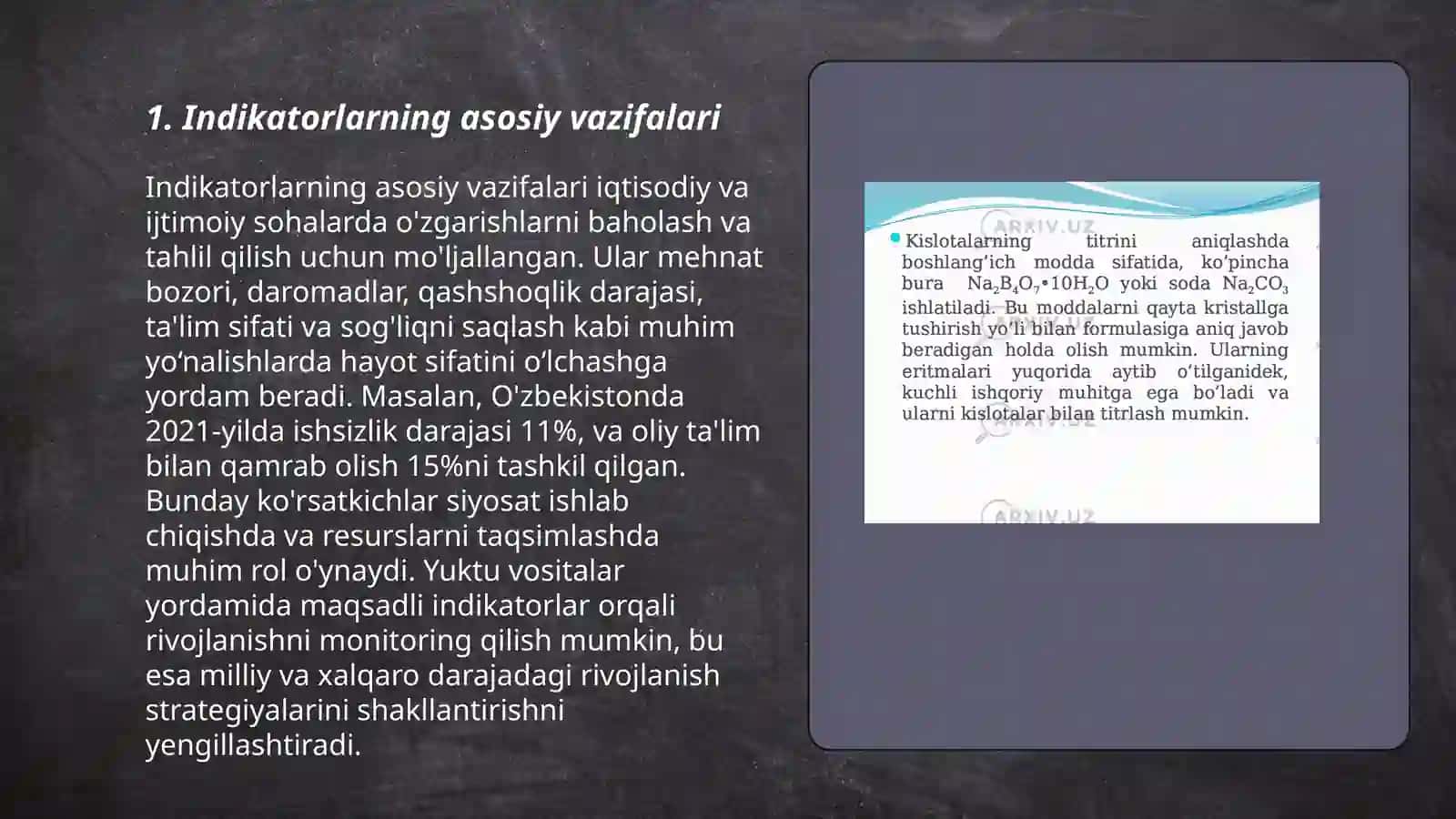 Indikatorlar nazariyasi. Indikatorlarning rang õzgarish sohasi 3