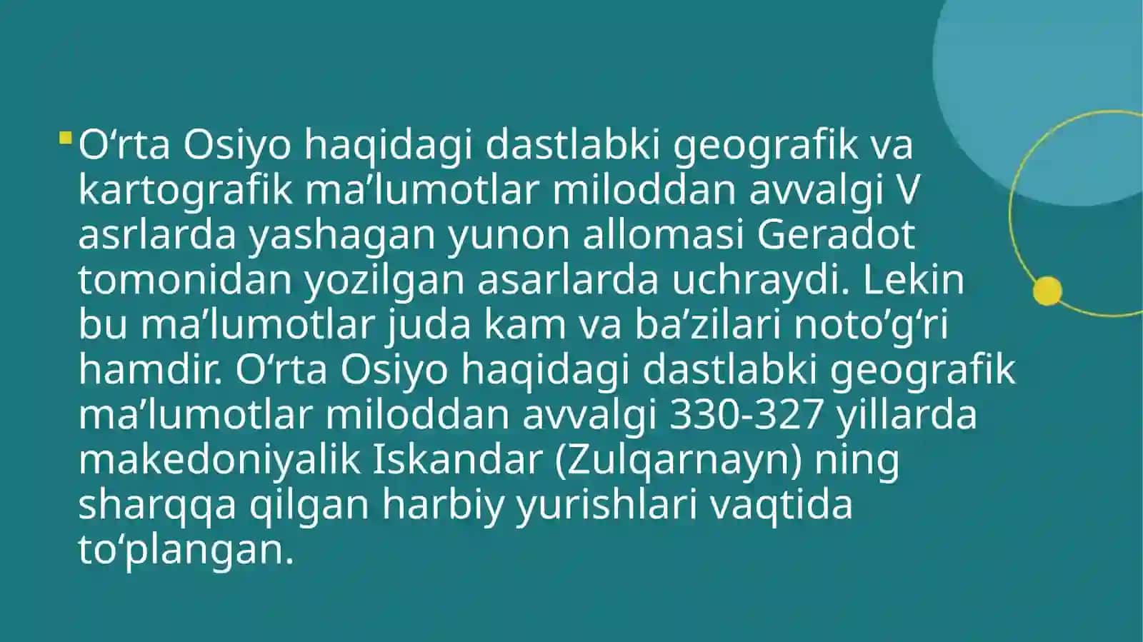 O’rtaasrlarda O’rta Osiyoda Kartografiya 3