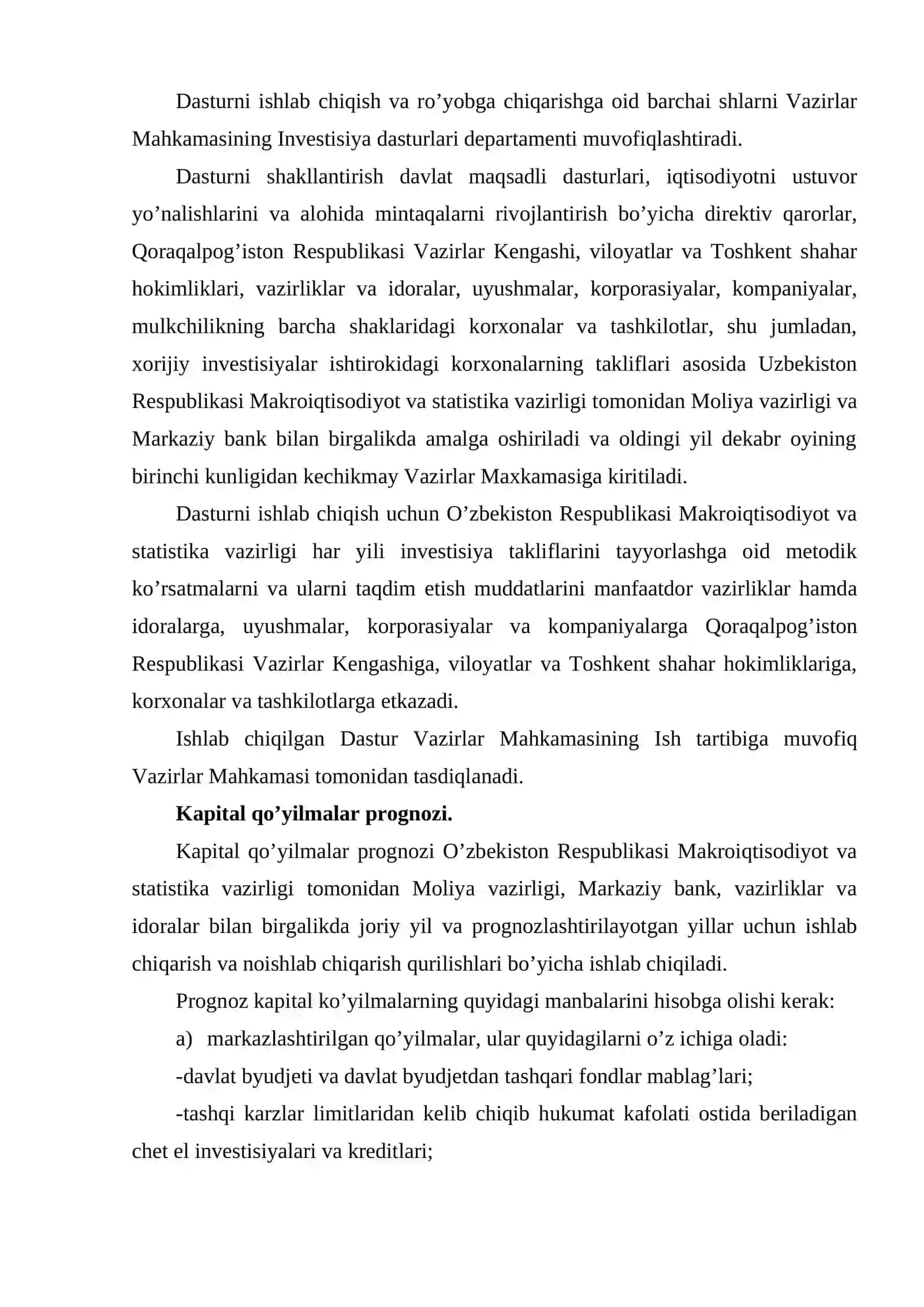 O’zbеkistоn Rеspublikasi invеstitsiya dasturining mazmuni va maqsadlari 3
