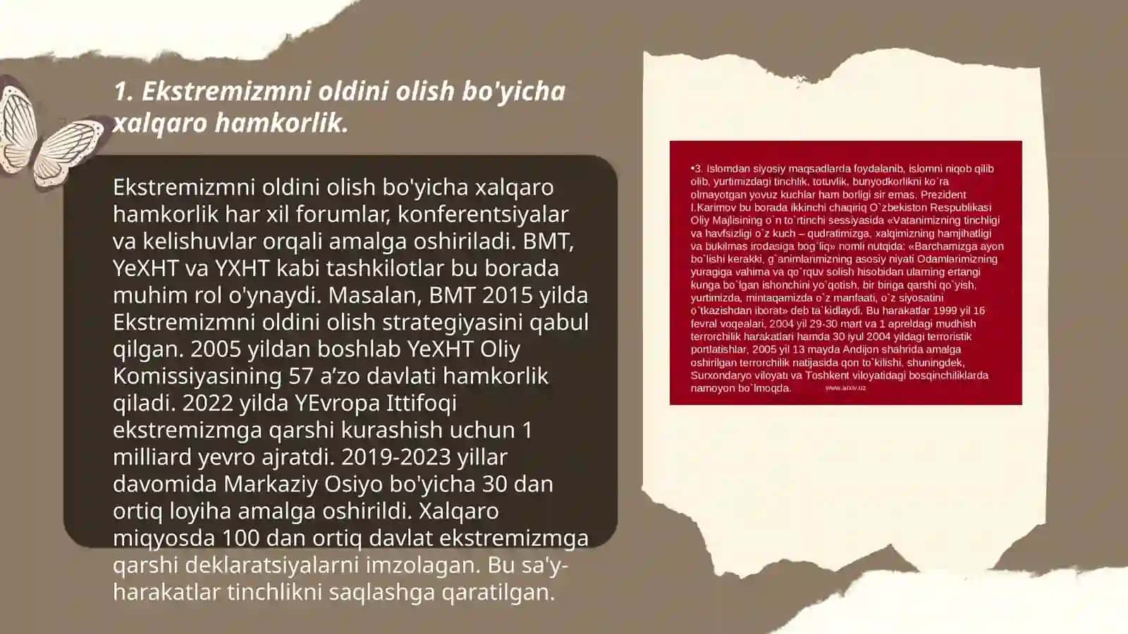 Ekstremizm va terrorizmga qarshi tajribasi 3