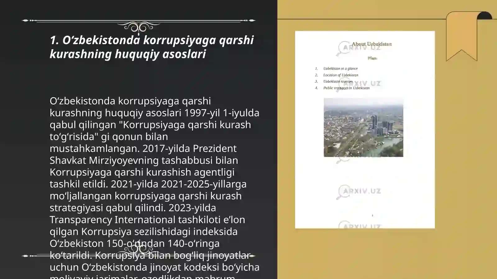 Oʻzbekistonda korupsiyaga qarshi kurash mexanizmlari 3