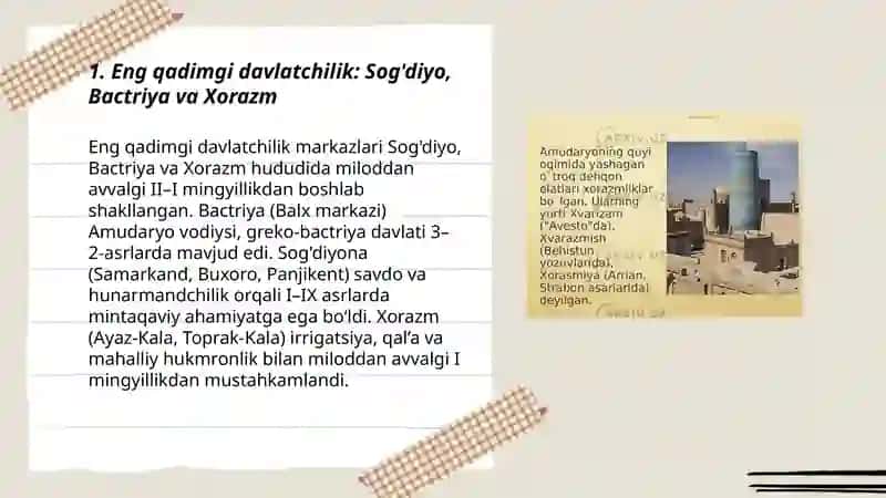 O'zbekistonning davlatchilik tarixi: eng qadimgi davrdan Yangi O'zbekiston davlatchiligi asoslari 3