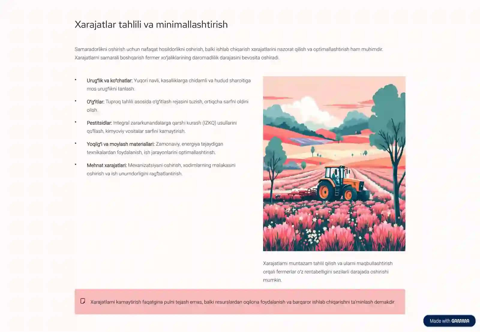 Qishloq xoʻjaligida ishlab chiqarishning iqtisodiy samaradorligi 3