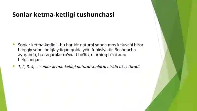 Sonlar ketma-ketligi va uning limiti 3