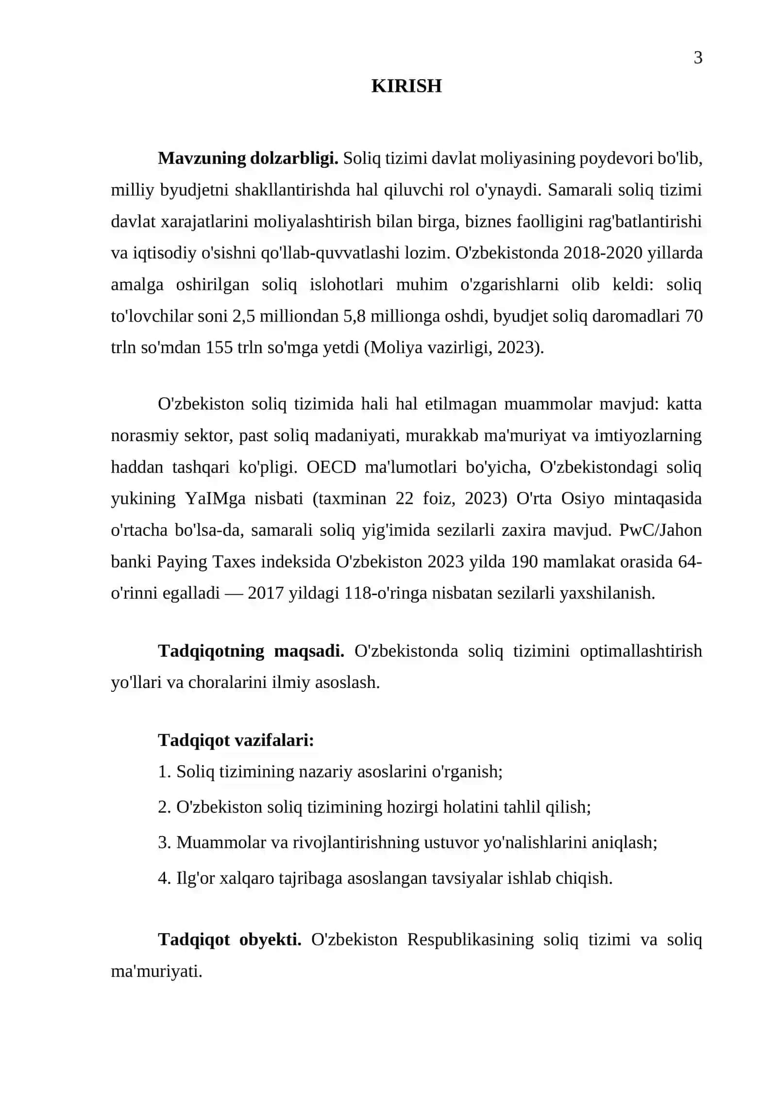 "Soliq tizimini optimallashtirish yo'llari" 3