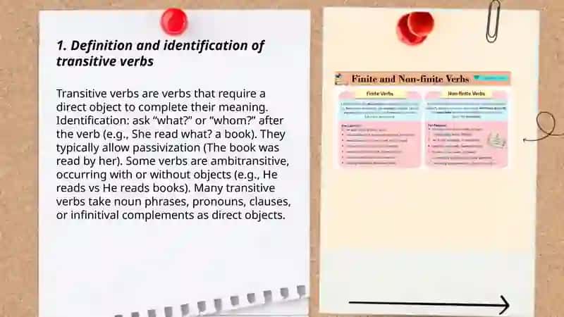 Transitive and intransitive verbs. Finite and non-finite forms of the verb 3