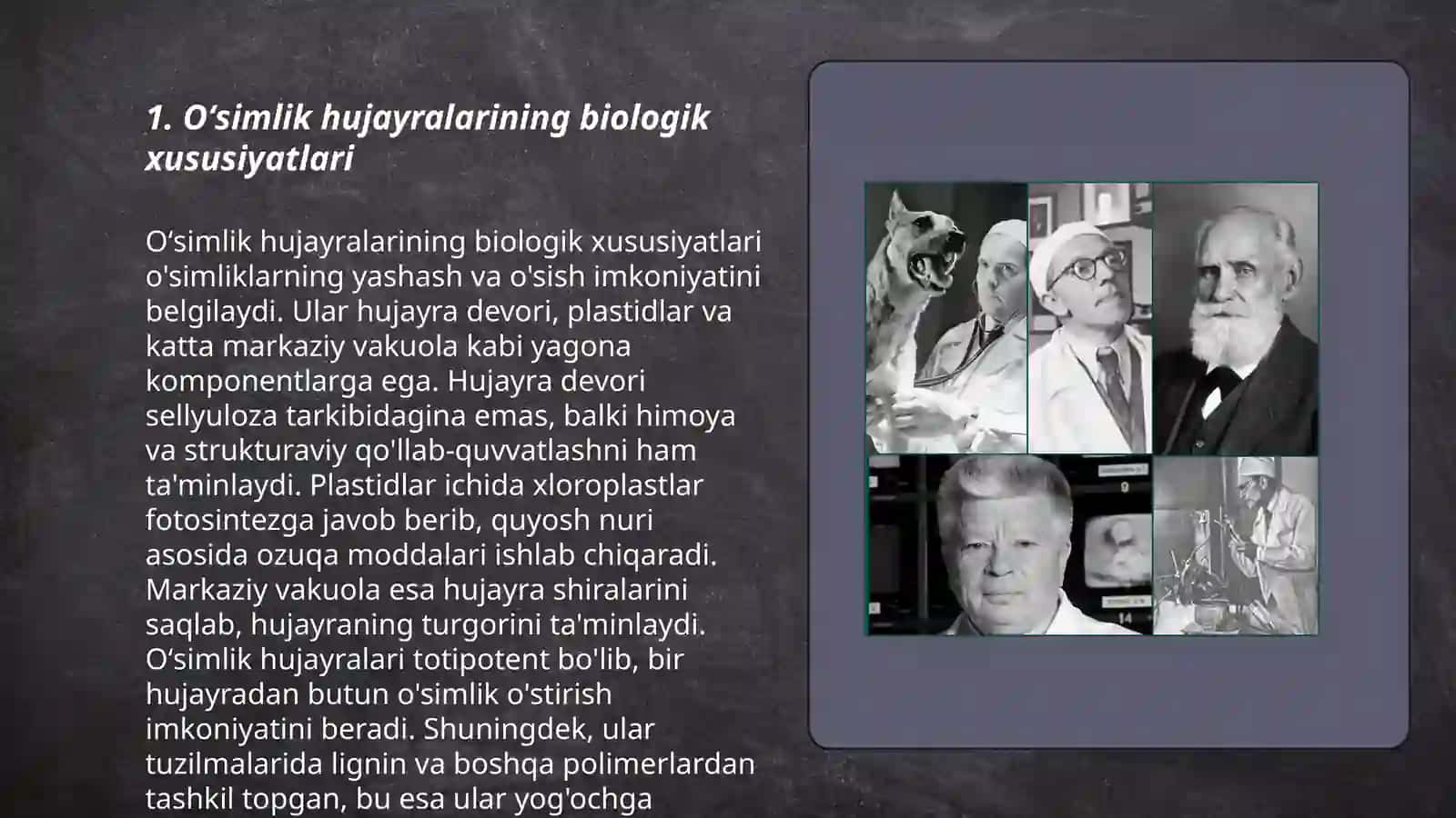 Oʻsimliklar fizialogiyasiga hissa qoʻshgan oʻzbek olimlarini olib borgan ilmiy tadqiqot ishlari 3