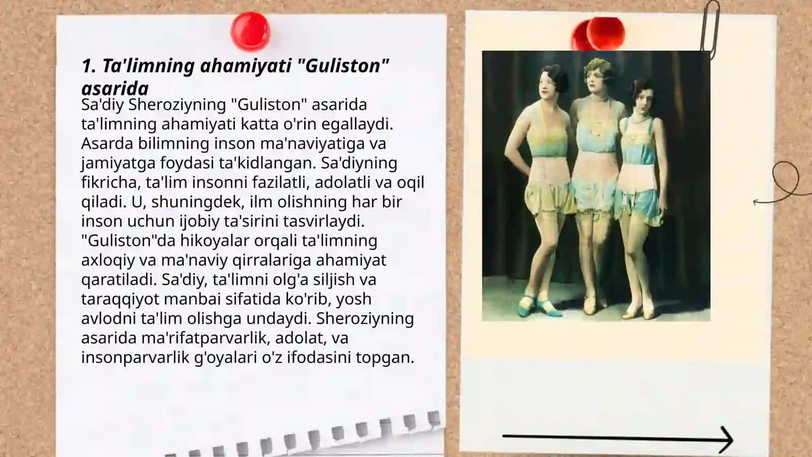 Muslihiddin Saʼdiy "Guliston","Bòston" asarlarida talim va tarbiya masalalarining yoritilishi 3