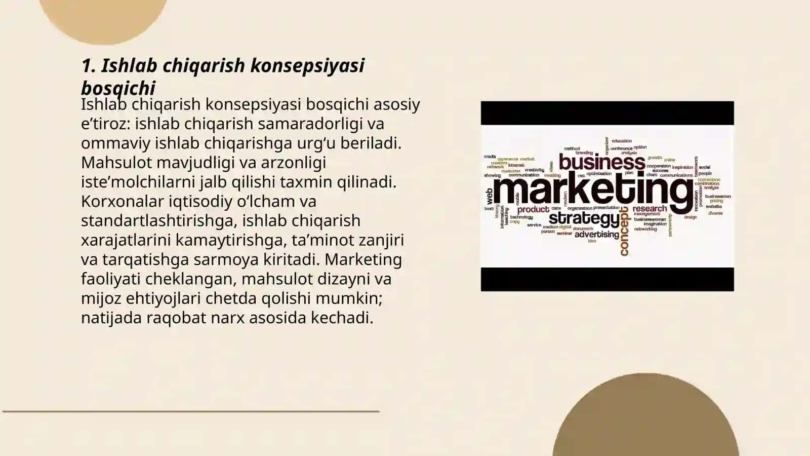 Strategik marketing konsepsiyasi rivojlanish bosqichlari 3
