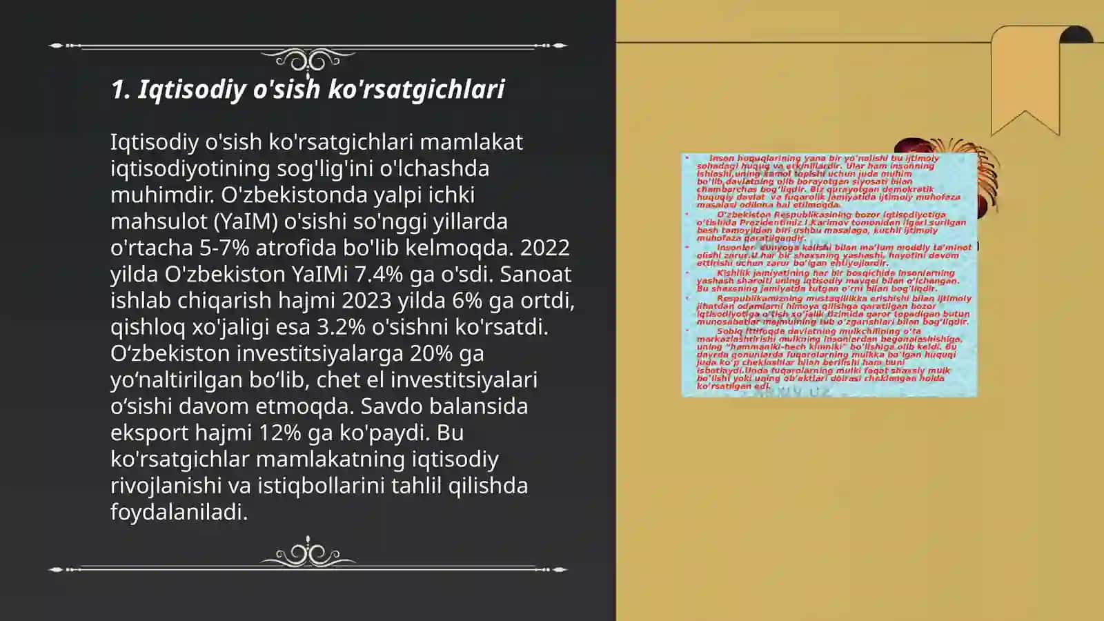 Iqtisodiy rivojlantirishning mezon va ko'rsatgichlari 3