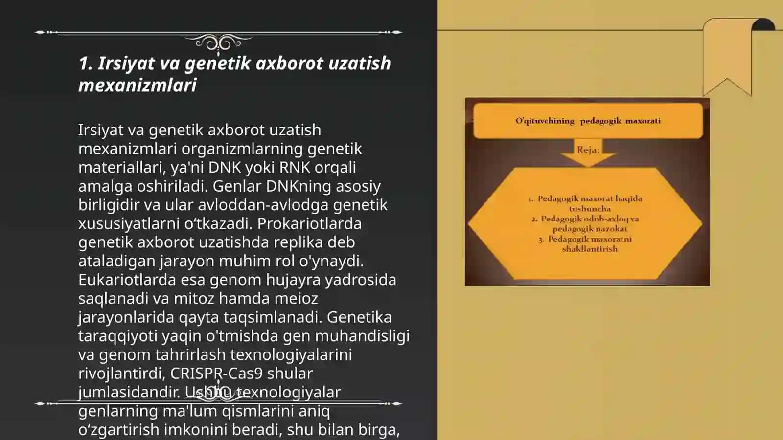 Irsiyat va irsiy kasalliklar. Nerv tizimining ahamiyati va gigiyenasi 3