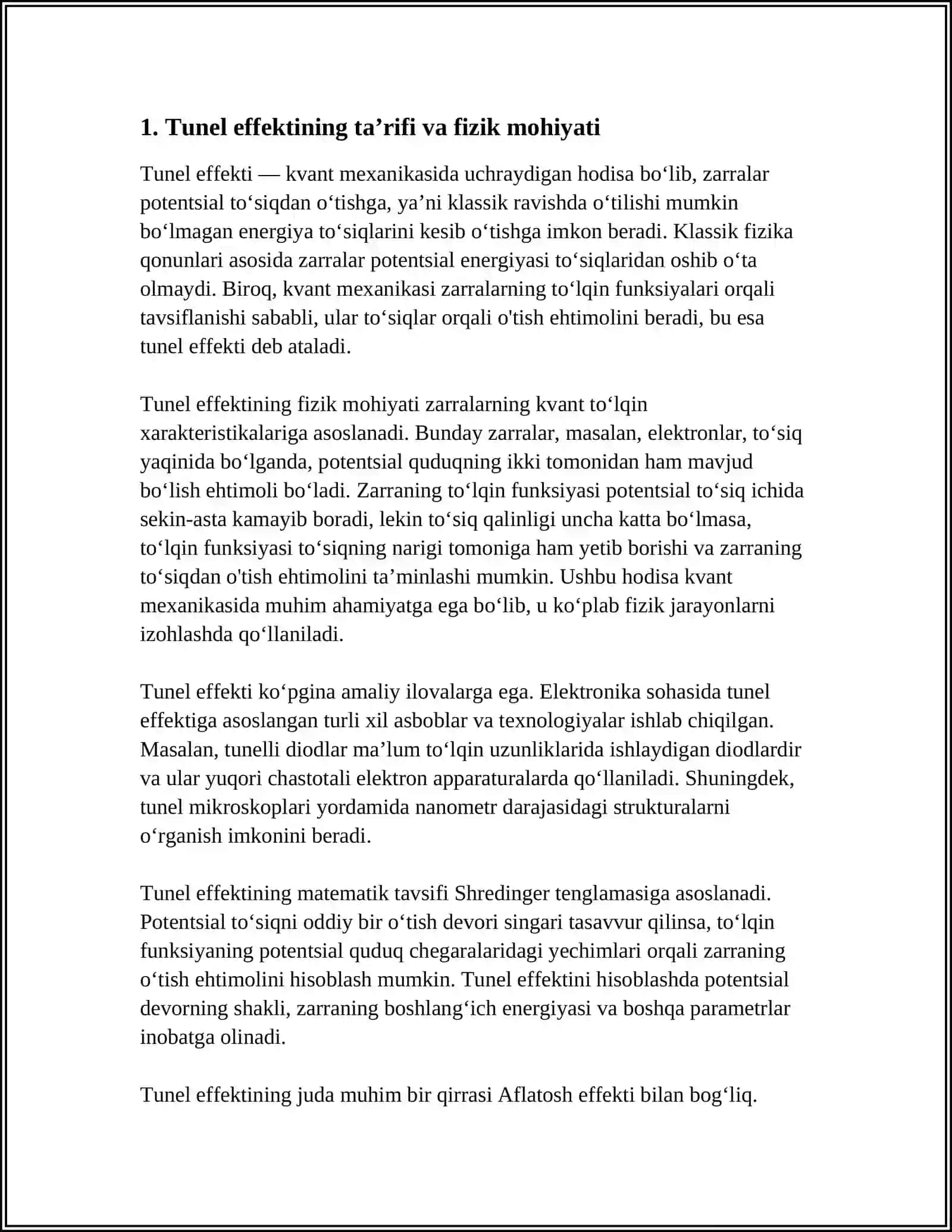 TUNEL EFFEKTI REFERAT 3