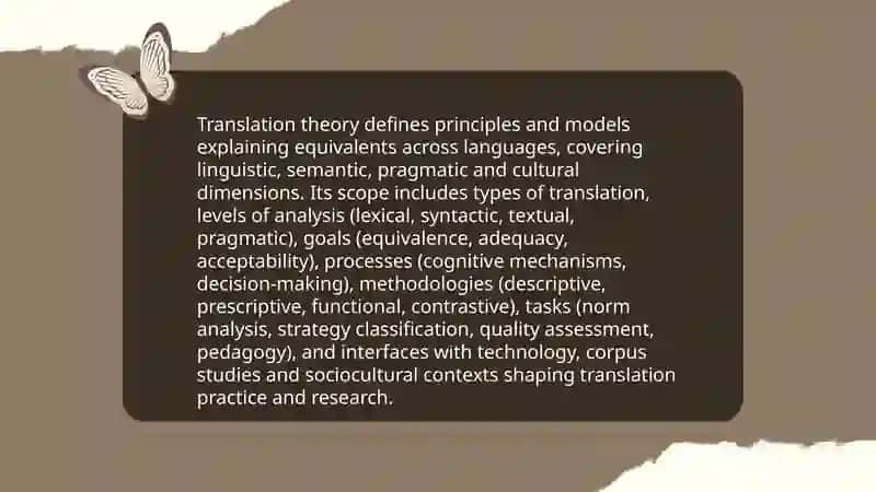 The theory of translation. The subject and tasks of the science 3