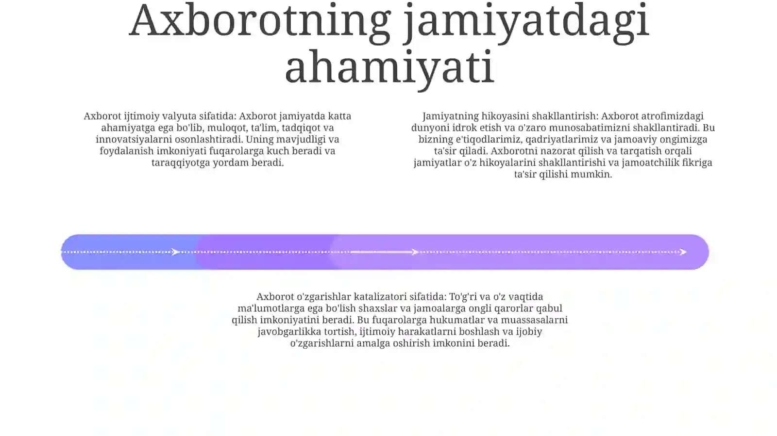 Axborotni Jamiyatda Tutgan OʻRni 3