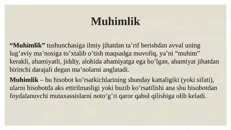 AUDITORLIK TEKSHIRUVIDA MUHIMLIK VA RISK 3