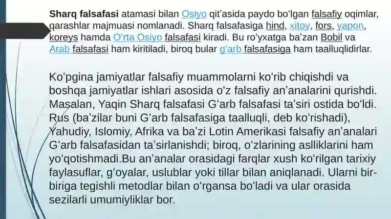Sharq mutafakkirlarining borliq haqidagi qarashlari tasnifi 3