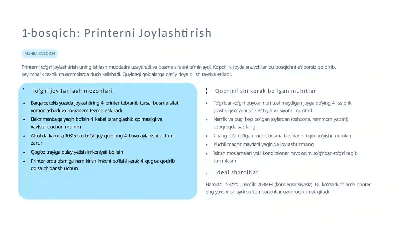 Printerni O'rnatish va Foydalanish Bo'yicha To'liq Qo'llanma 3