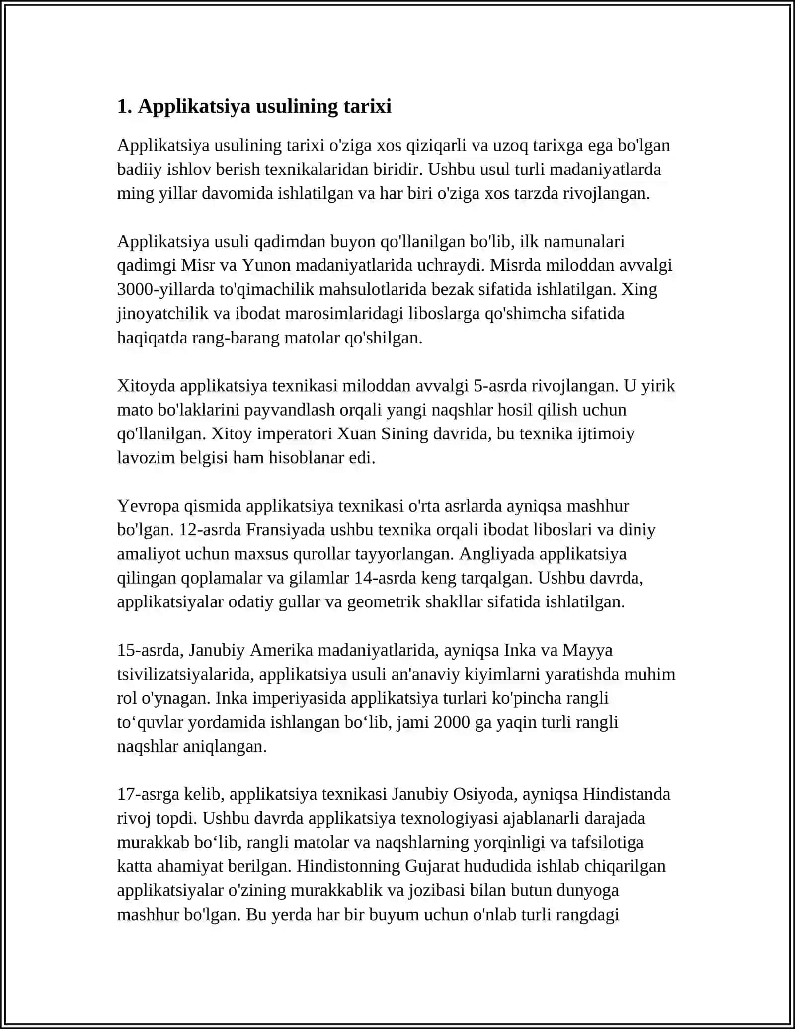APPLIKATSIYA USULIDA PANNO YARATISH.APPLIKATSIYA USULIDA PANNONI YARATISH BOSQICHLARI 3