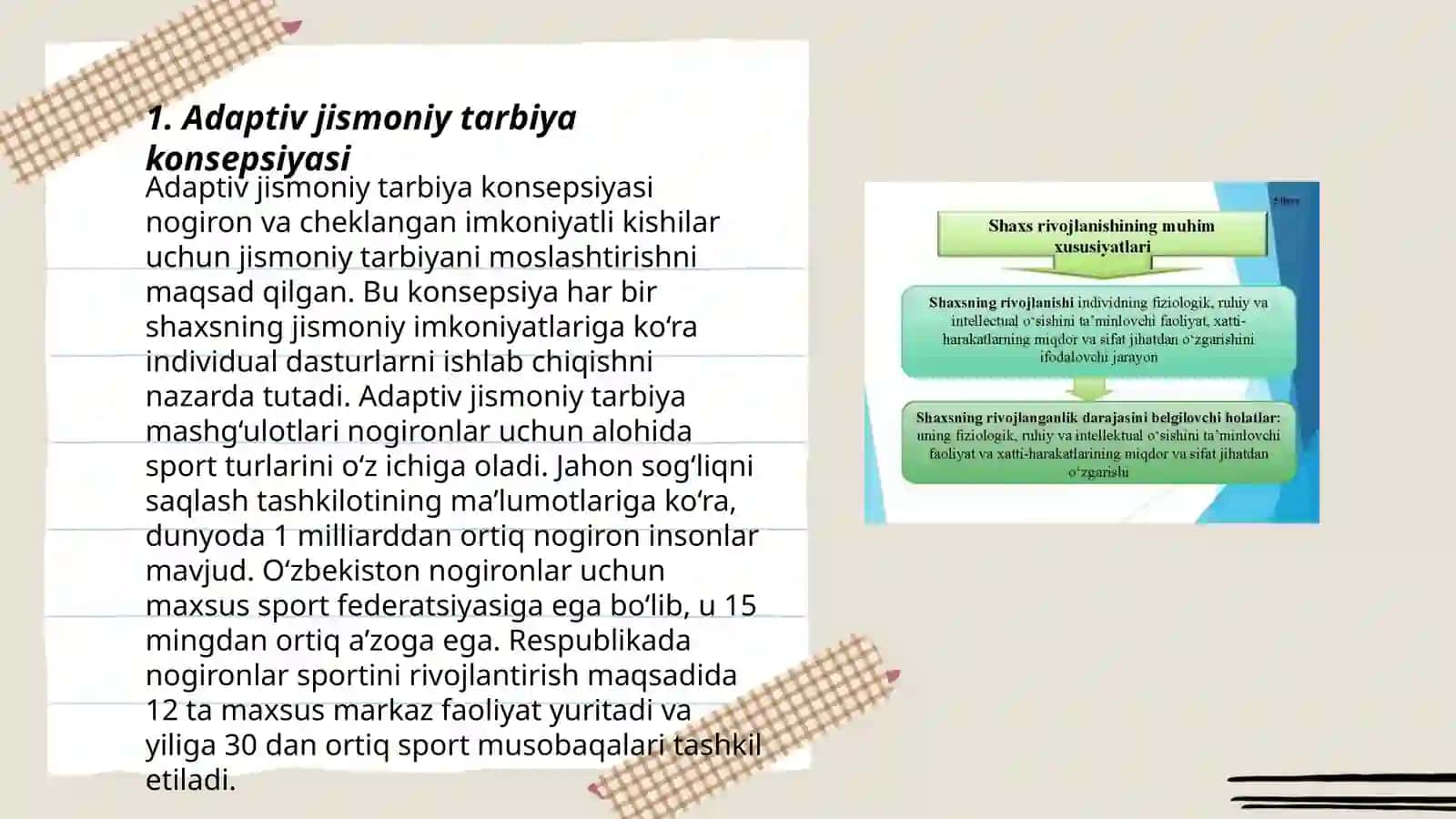 Adaptiv jismoniy tarbiyada ilmiy taqdimot usullari 3