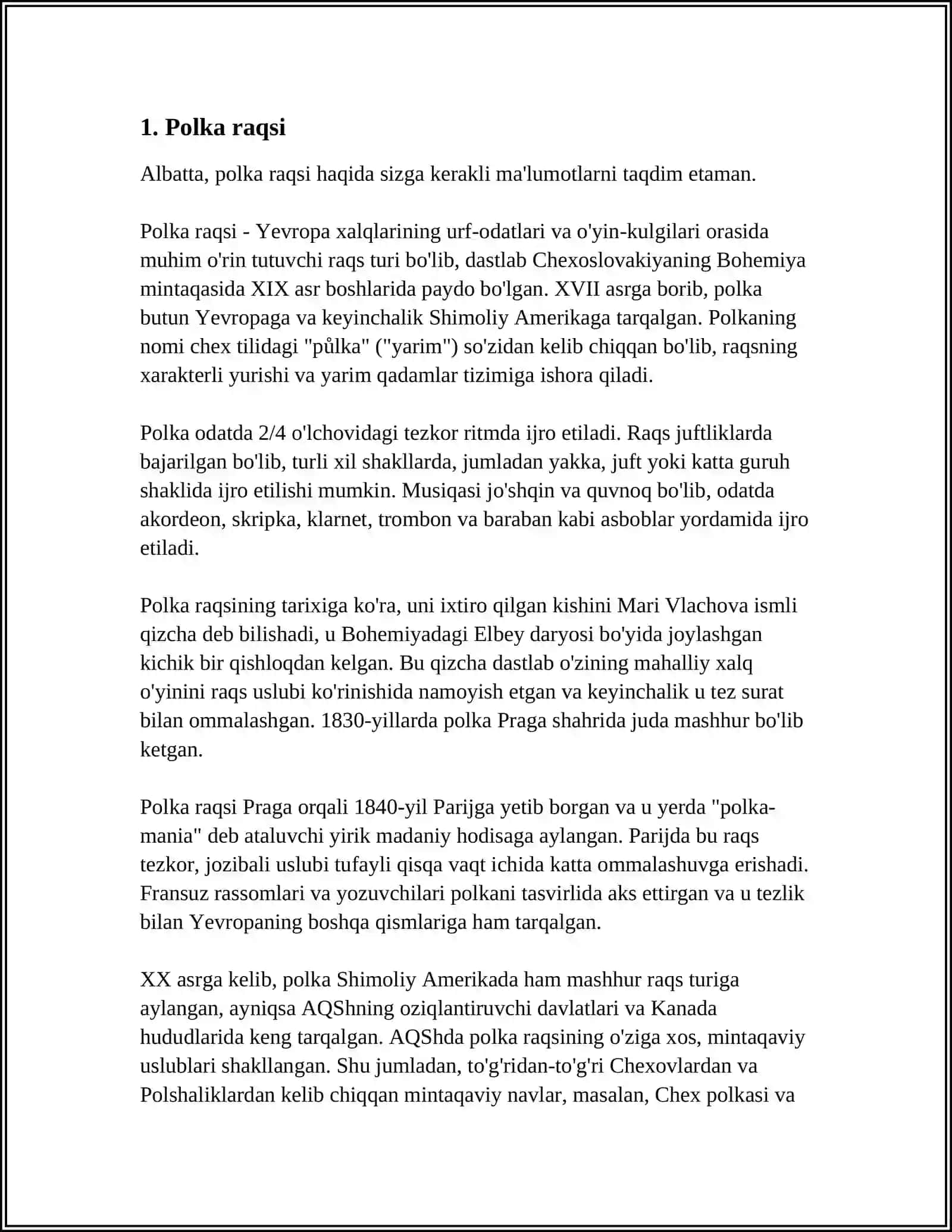POLSHA XALQ RAQSLARI. MAZURKA POLONEZ RAQSIDAGI ASOSIY HARAKATLAR 3