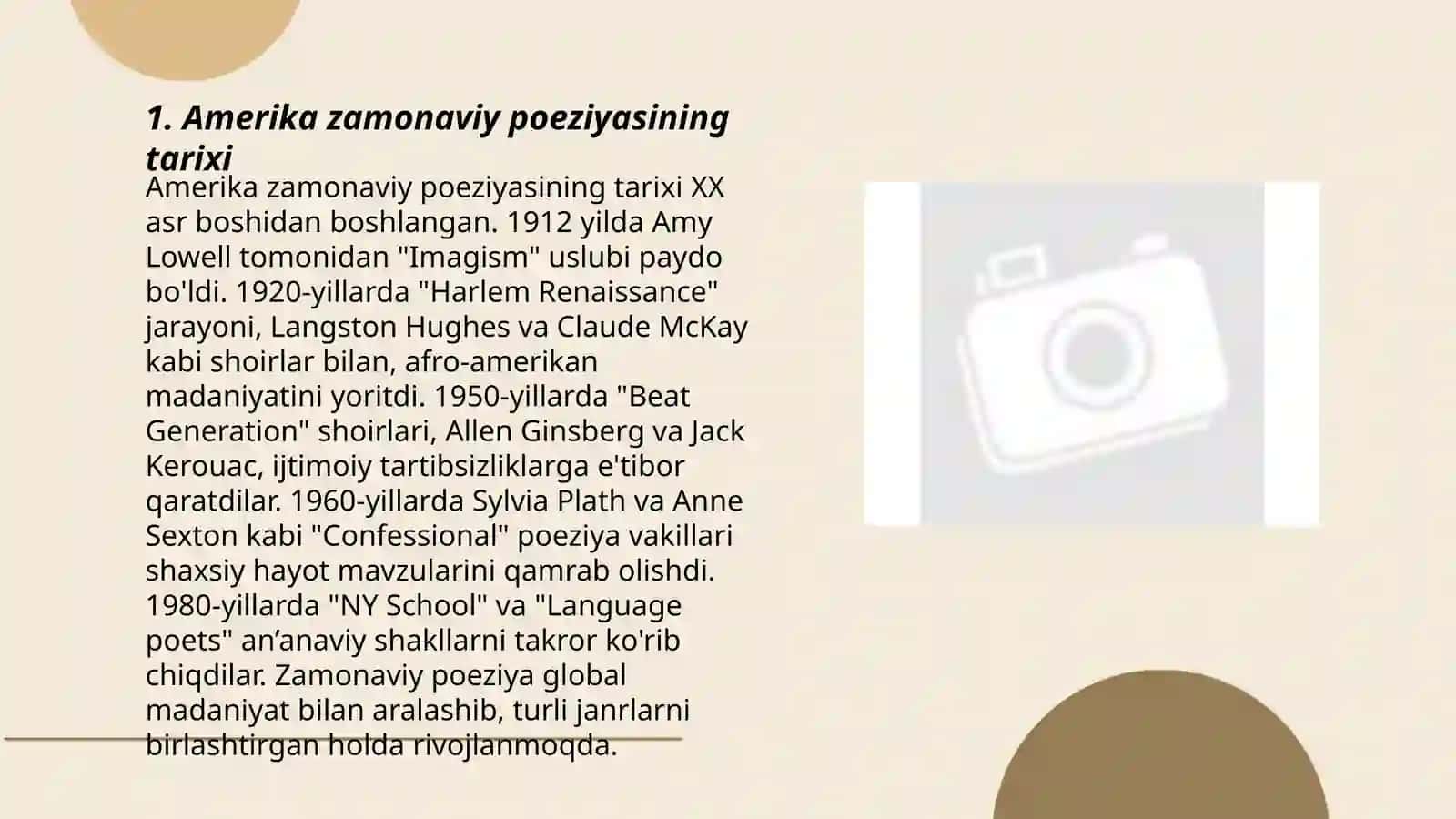 Amerika zamonaviy poeziyasining tarixi 3