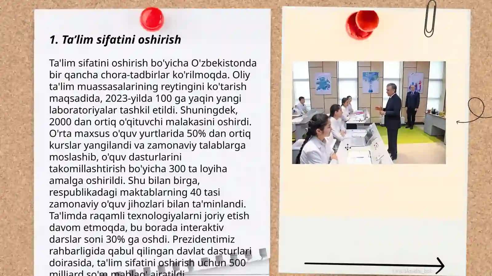 Ta’lim sohasidagi davlat siyosatining ustuvor yõnalishlari 3
