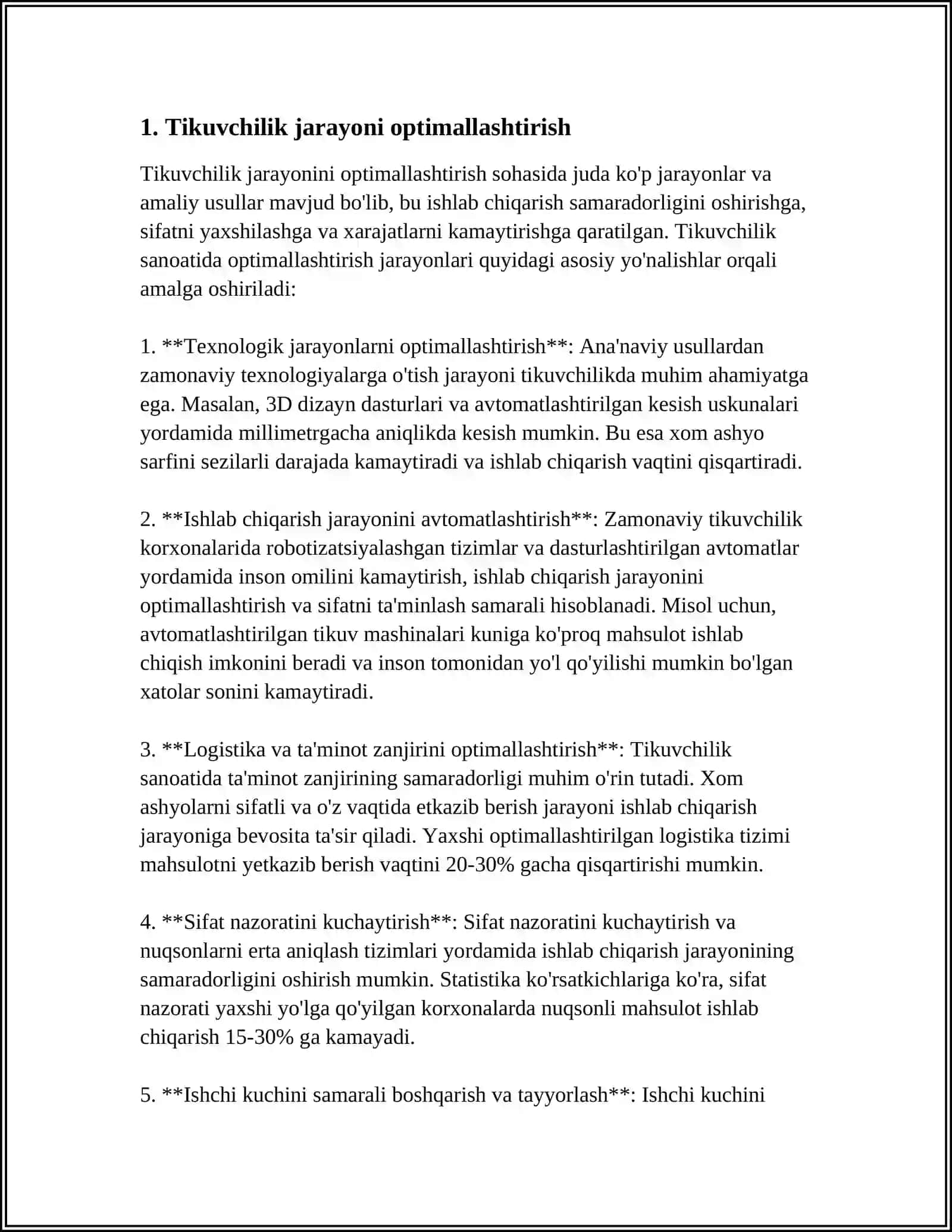 KLASTER TIZIMIDAGI "BO'STON CLUSTER" MCHJDA 17 TA ZAMONAVIY TRIKOTAJ MASHINALARI OʻRNATILGAN KORXONA SINOV LABORATORIYASINI QAYTA LOYIHALASH 3