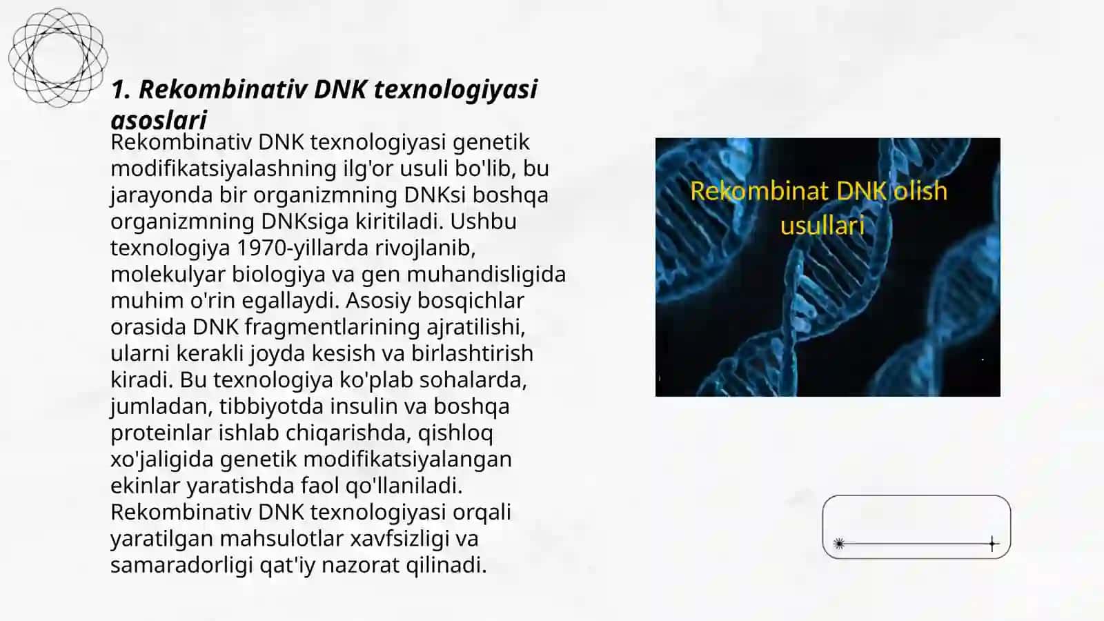 Rekombinativ hujayra va DNKlarning biotexnologiyadagi ahamiyati 3