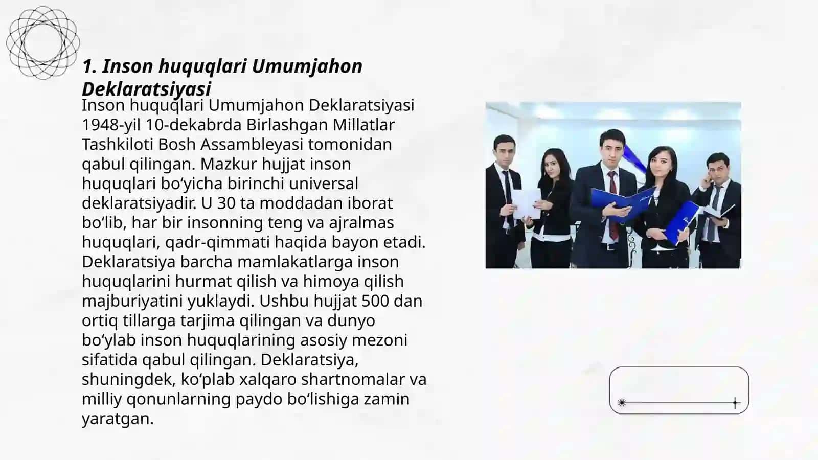Inson huquqlari bo'yicha qabul qilingan xalqaro xujjatlar 3