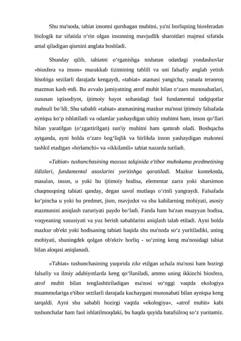 Tabiat shunoslikning falsafa konsefsiyalari 3