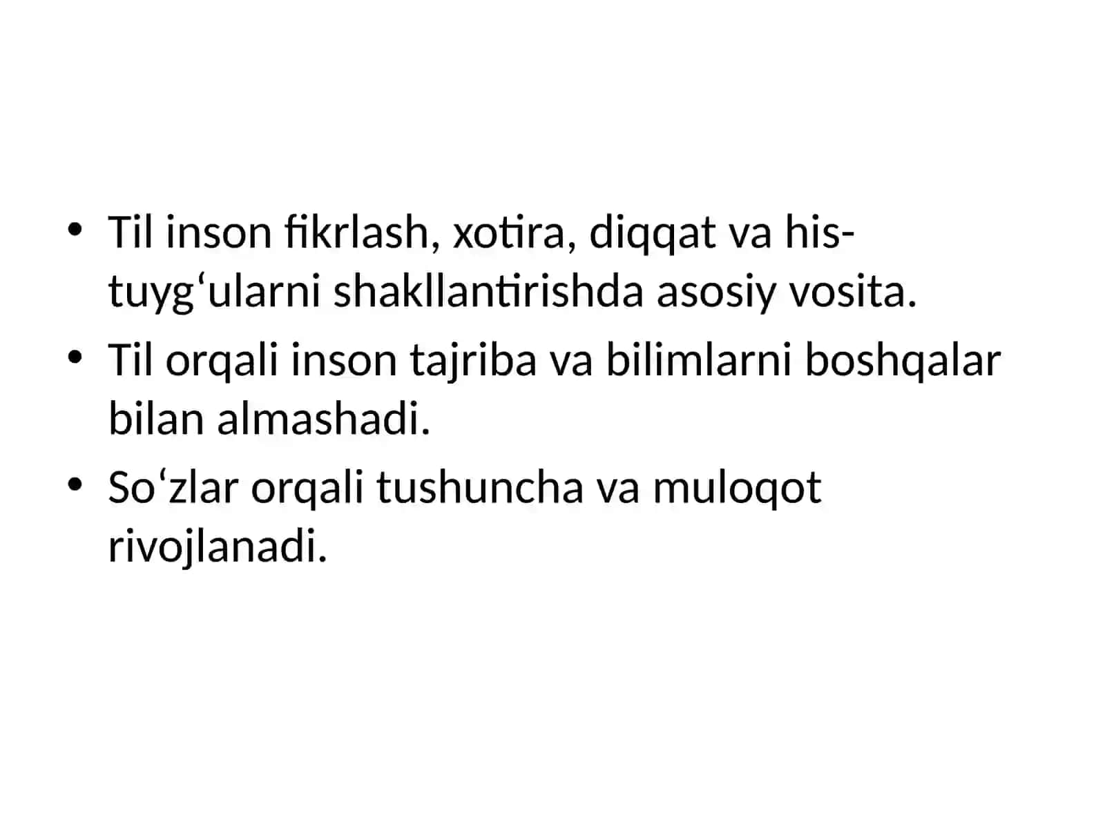 Psixik jarayonlarning shakllanishida tilning ahamiyati 3