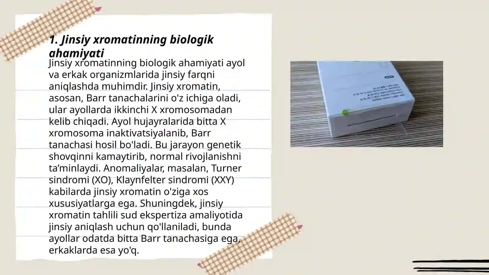 Jinsiy xromatinni organishning ahamiyati 3