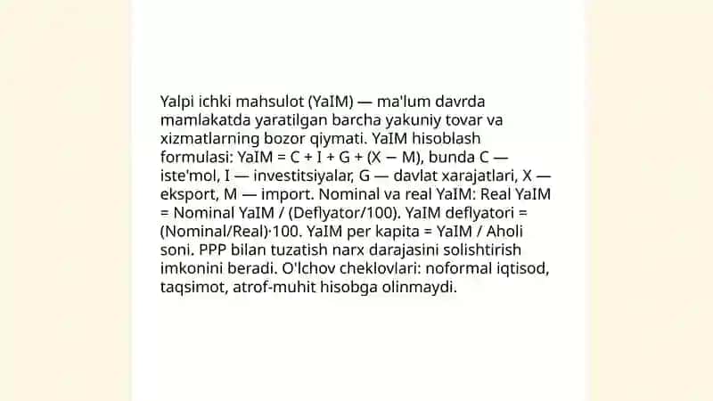 Bozor iqtisodiyoti jarayonlarini tahlil qilishda qöllaniladigan halqaro standart körsatkichlar 3