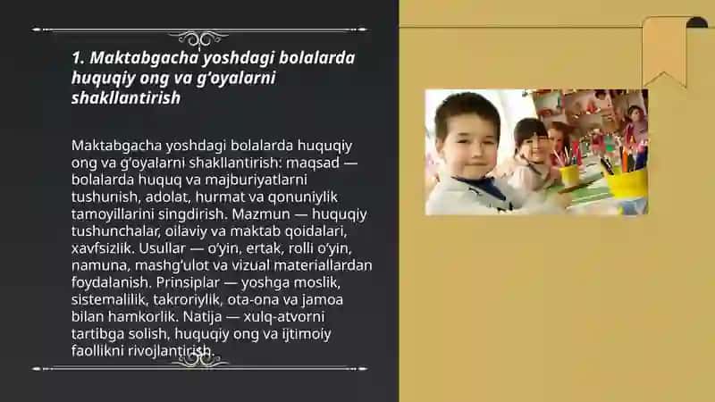 Maktabgacha yoshdagi bolalarning huquqiy taʼlimi 3