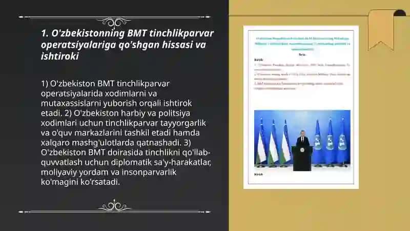 O'zbekistonning tinchlikparvar faoliyati va tinchlikparvar tashqi siyosati 3